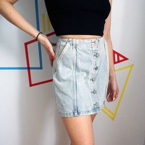 ARITZIA Button Down Denim Skirt